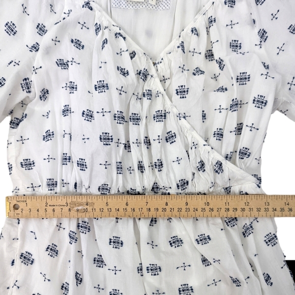 Anthropologie Marcie Cotton Surplice Dress Womens Small White Sundress - Picture 11 of 14